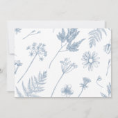  Kalligrafie Dusty Blue Save the Date Kaart (Achterkant)