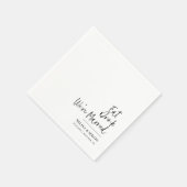 Kalligrafie Eet Drink We zijn getrouwd Bruiloft Servet (Hoek)