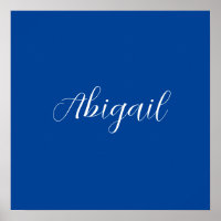 Kalligrafie Elegant Blauw Wit Eenvoudige Naam