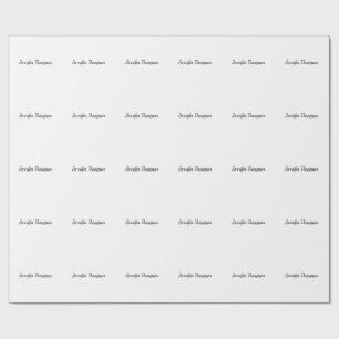 Kalligrafie Elegant Eenvoudig Gewone Naam Cadeaupapier