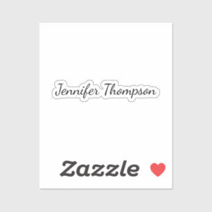 Kalligrafie Elegant Eenvoudig Gewone Naam Sticker