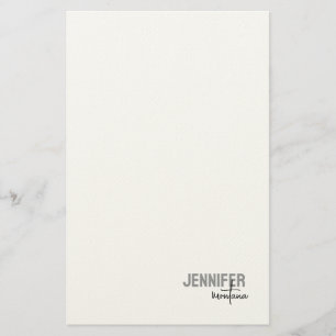 Kalligrafie Elegant Plain Voeg eigen naam toe Briefpapier