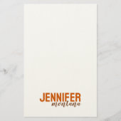 Kalligrafie Elegant Plain Voeg eigen naam toe Briefpapier (Voorkant)