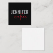 Kalligrafie Elegant Plain Voeg eigen naam toe Informatiekaartje (Voorkant / Achterkant)