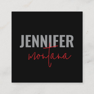 Kalligrafie Elegant Plain Voeg eigen naam toe Informatiekaartje