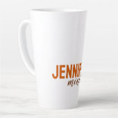 Kalligrafie Elegant Plain Voeg eigen naam toe Latte Mok (Linkerhoek)