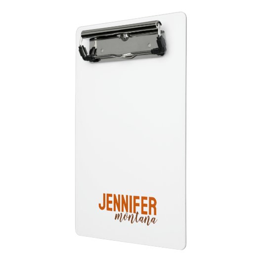 Kalligrafie Elegant Plain Voeg eigen naam toe Mini Klembord (Angled2)