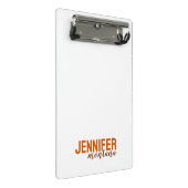 Kalligrafie Elegant Plain Voeg eigen naam toe Mini Klembord (Schuin)