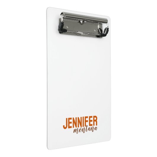 Kalligrafie Elegant Plain Voeg eigen naam toe Mini Klembord (Schuin)