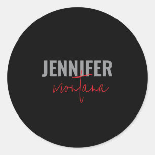 Kalligrafie Elegant Plain Voeg eigen naam toe Ronde Sticker