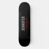 Kalligrafie Elegant Plain Voeg eigen naam toe Skateboard (Voorkant)