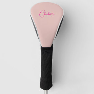 Kalligrafie Elegant Roos Goud Gewoon Eenvoudige Na Golfheadcover