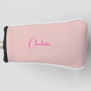 Kalligrafie Elegant Roos Goud Gewoon Eenvoudige Na Golfheadcover