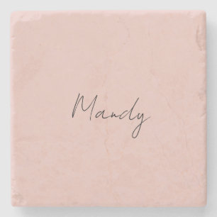 Kalligrafie Elegant Roos Goud Gewoon Eenvoudige Na Stenen Onderzetter