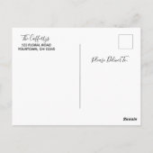 Kalligrafie Elegant Script Penseel Foto Bedankt Briefkaart (Achterkant)