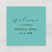 Kalligrafie Elegant Welkom Bruiloft Informatiekaartje (Voorkant)