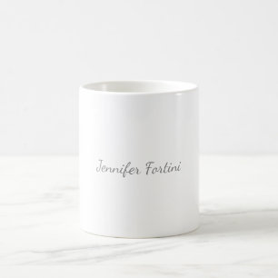 Kalligrafie Elegant Zwart & Wit Eenvoudig Koffiemok