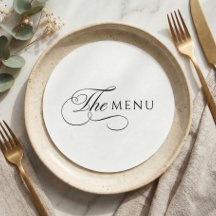 Kalligrafie Elegante Cirkel Trouwmenu