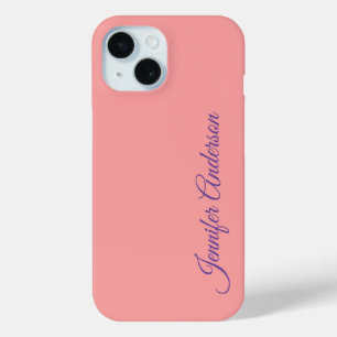 Kalligrafie Elegante Pastel Rood Gepersonaliseerde