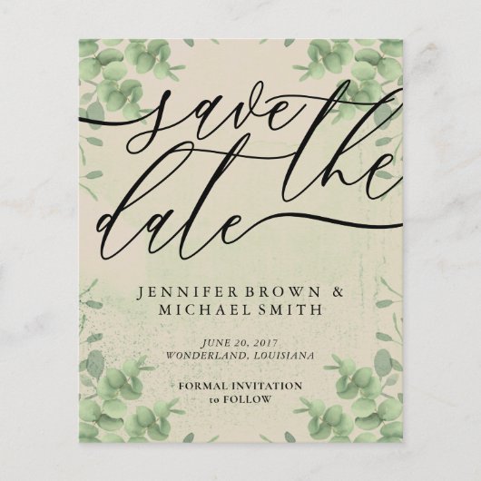  kalligrafie Eucalyptus budget speciale dag Flyer (Voorkant)