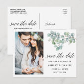 Kalligrafie Eucalyptus laat de datum bewaren Briefkaart (Voorkant / Achterkant)