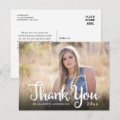 Kalligrafie Foto Afstuderen Dank u Briefkaart (Voorkant / Achterkant)