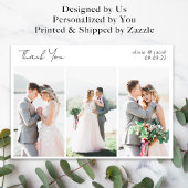 Kalligrafie foto bruiloft dank u kaart