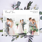 Kalligrafie foto bruiloft dank u kaart