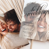 Kalligrafie foto bruiloft uitnodiging