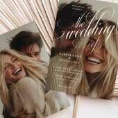 Kalligrafie foto bruiloft uitnodiging