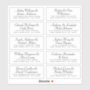 Kalligrafie Gast Adresetiketten BESTELLEN 6" of 8" Sticker