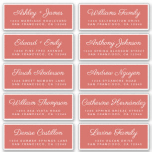 Kalligrafie Gast Adresetiketten BESTELLEN 6" of 8" Sticker