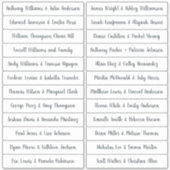 Kalligrafie Gast Namen Labels Wit (Voorkant)