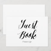 Kalligrafie "Gastenboek Gelieve te zingen" Bruilof Kaart (Voorkant / Achterkant)