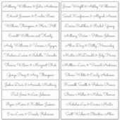 Kalligrafie Gastennamen Labels Wit - Sacramento (Voorkant)