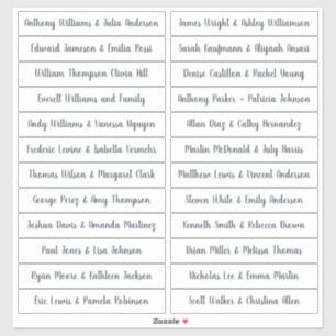 Kalligrafie Gastnamen Labels Wit