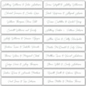 Kalligrafie Gastnamen Labels Wit (Voorkant)