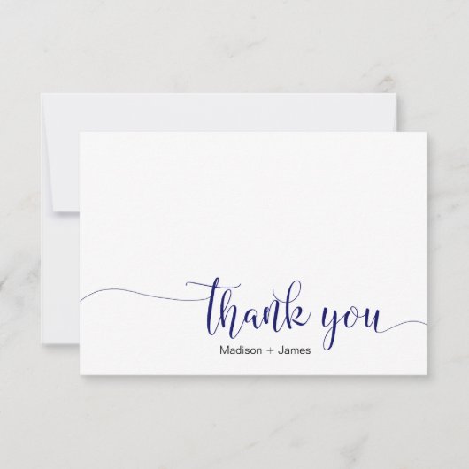 Kalligrafie Gepersonaliseerd Dank u Notecard set Bedankkaart (Voorkant)