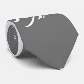 kalligrafie grijs stropdas (Opgerold)