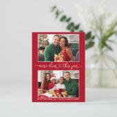 Kalligrafie Hart Meer Kiekjes Rood 2 Foto Vakantie Briefkaart (Staand voorkant)