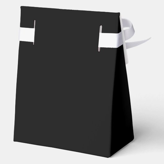 Kalligrafie Hart Mr. en Mrs. Wedding Black Bedankdoosjes (Achterkant)