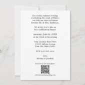 Kalligrafie Hart QR Gelukkig Altijd Na Feest Aankondiging (Achterkant)