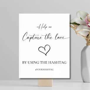 Kalligrafie helpt ons de liefde QR-code te vangen Reclamebord Met Voetstuk