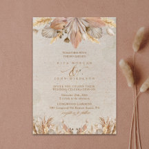 Kalligrafie Herfst Boho Script Huwelijksuitnodigin