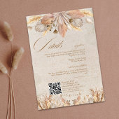 Kalligrafie Herfst Boho Script Wedding Details Informatiekaartje