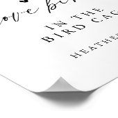 Kalligrafie Huwelijk Vogelkooi Huwelijkskaarten Bo Poster (Hoek)