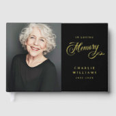 Kalligrafie in liefdevolle herinnering begrafenis  gastenboek (Voorkant)