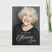 Kalligrafie in liefdevolle herinnering begrafenisf bedankkaart (Voorkant)