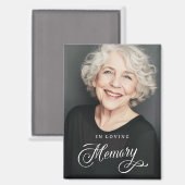 Kalligrafie in liefdevolle herinnering foto magneet (Voorkant / Achterkant)