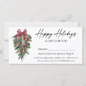 Kalligrafie Ink Pines Vakantie Cadeaubon (Voorkant)